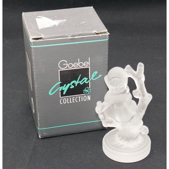 Goebel MJ Hummel Apple Tree Girl Frosted Glass Figurine - Picture 1 of 11